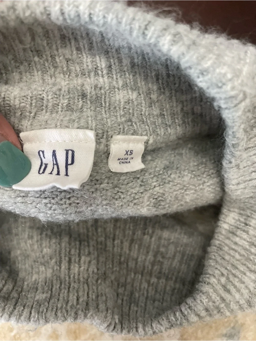 GAP Cozy Grey Fair Isle Knit Sweater - 0752